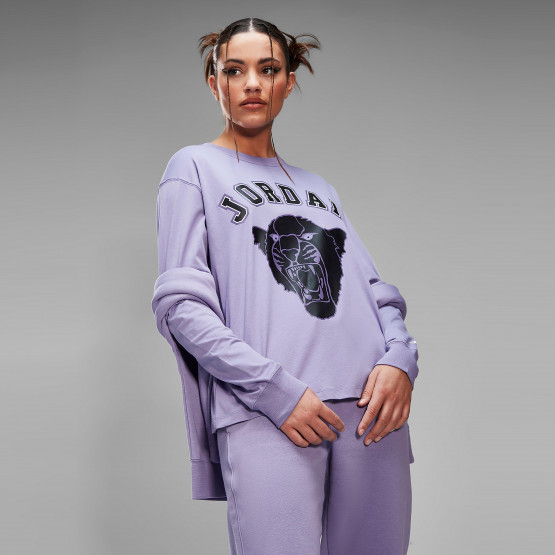 Jordan Tiger Graphic Γυναικεία Μπλούζα με Μακρύ Μανίκι